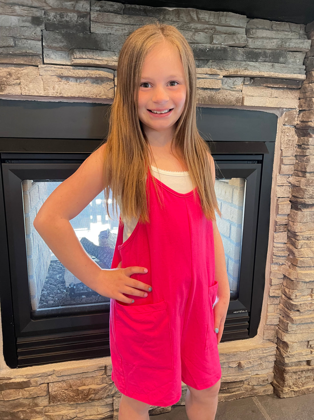 KIDS Cotton Romper w/ Pockets