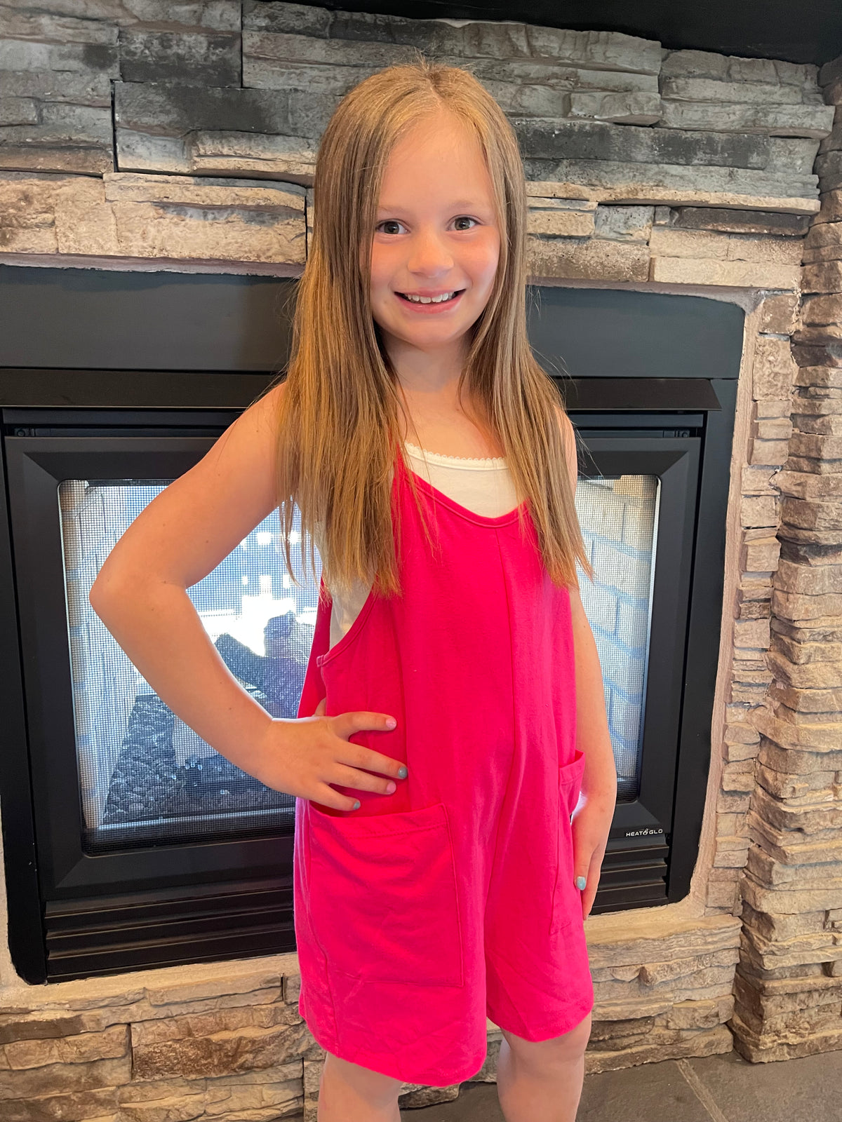 KIDS Cotton Romper w/ Pockets