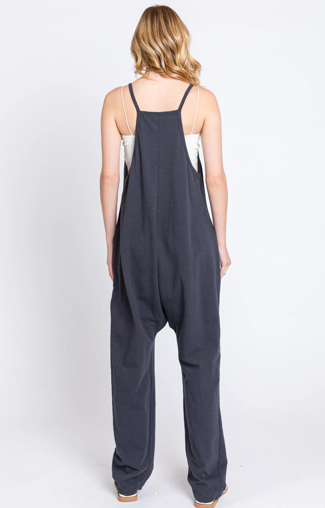 Terry Cloth jumpsuit with front patch pockets
