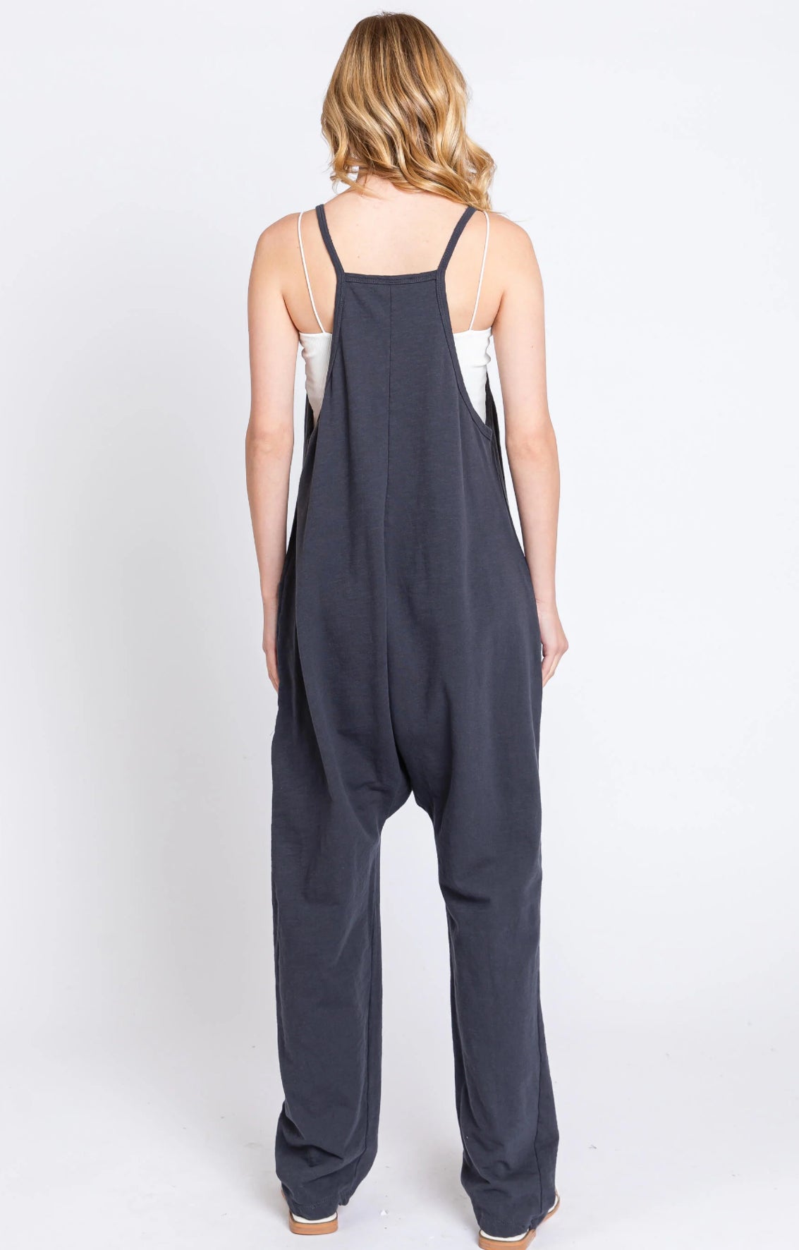 Terry Cloth jumpsuit with front patch pockets