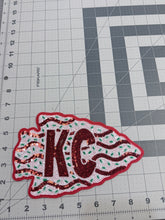 Load image into Gallery viewer, Sequin Chiefs Arrowhead Cake Large Patch
