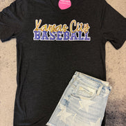 Kansas City Baseball Royals Tee w/Sequin Patch