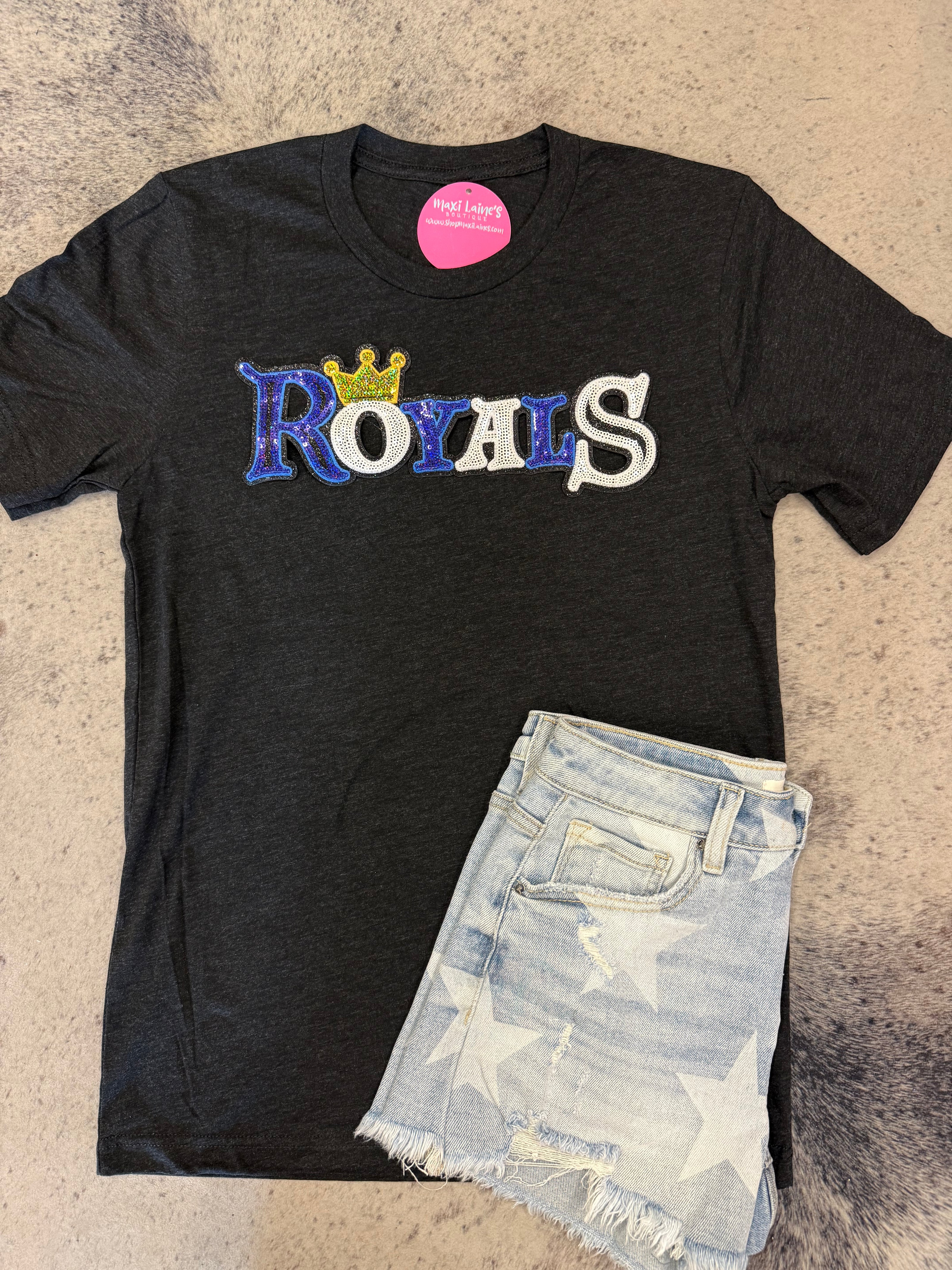 Royals Tee w/Sequin Patch
