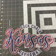 Rock Chalk Jayhawk Sequin X-Large Patch