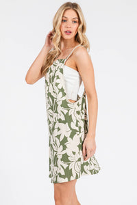 Print Open Back Detailed Mini Dress - ND41040B