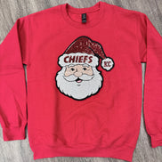 Sequin Holiday Santa Chiefs Sweatshirt