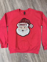 Load image into Gallery viewer, Sequin Holiday Santa Chiefs Sweatshirt
