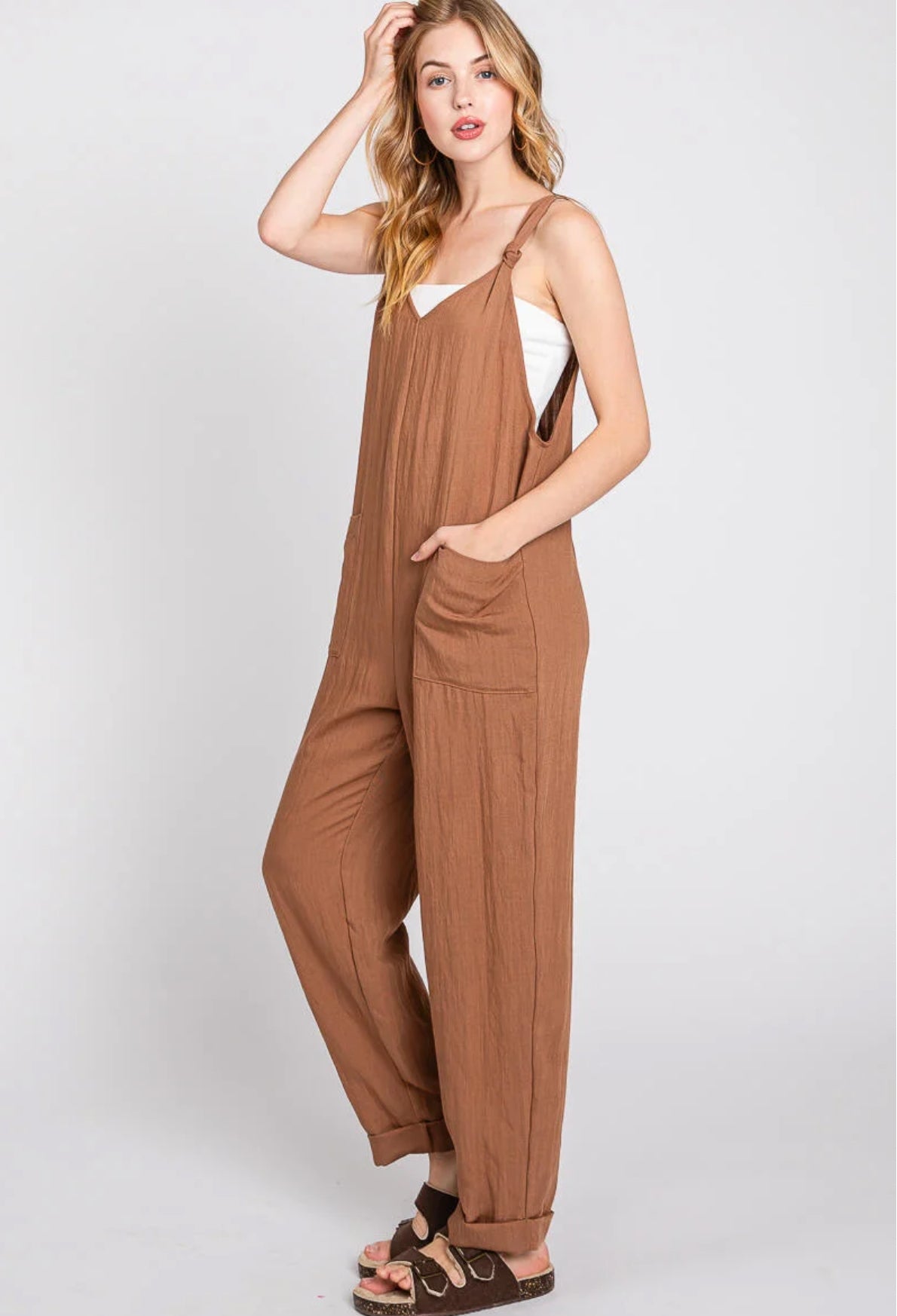 Front Pocketed Jumpsuit