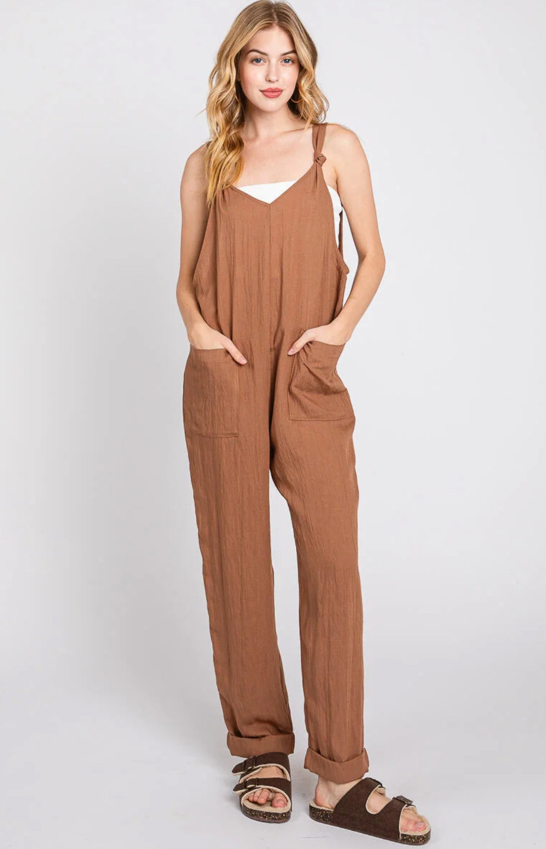 Front Pocketed Jumpsuit