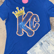 Royals V-Neck Tee w/Sequin Patch