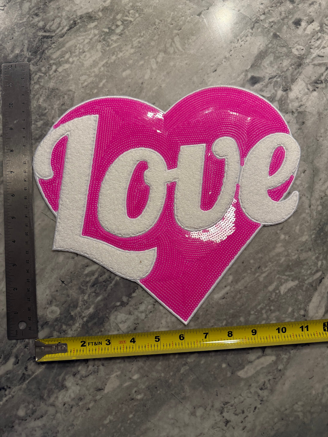 Sequin Heart Love X-Large Patch (Valentine’s Collection)