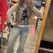 Leopard Print Quilted Vest