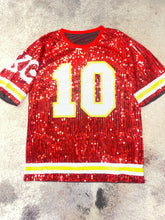 Load image into Gallery viewer, #10 Pacheco Chiefs Sequin Jersey Shirt Dress
