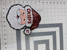Load image into Gallery viewer, Sequin Santa Chiefs Kids Size Patch
