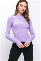 Load image into Gallery viewer, Ribbed Sweater with Button Sleeve Detail
