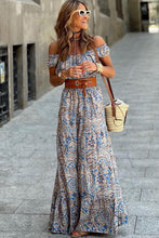 Load image into Gallery viewer, Boho Paisley Off Shoulder Dress
