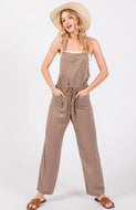 Drawstring Overalls (Mocha)
