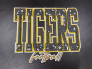Tigers Football Sequin X-Large Patch