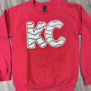 Sequin Holiday KC Cake Chiefs Sweatshirt