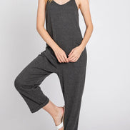 Front Patch Pocket Roll-Up Jumpsuit