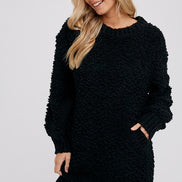 Fluffy Boucle Sweater Tunic