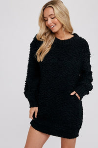 Fluffy Boucle Sweater Tunic