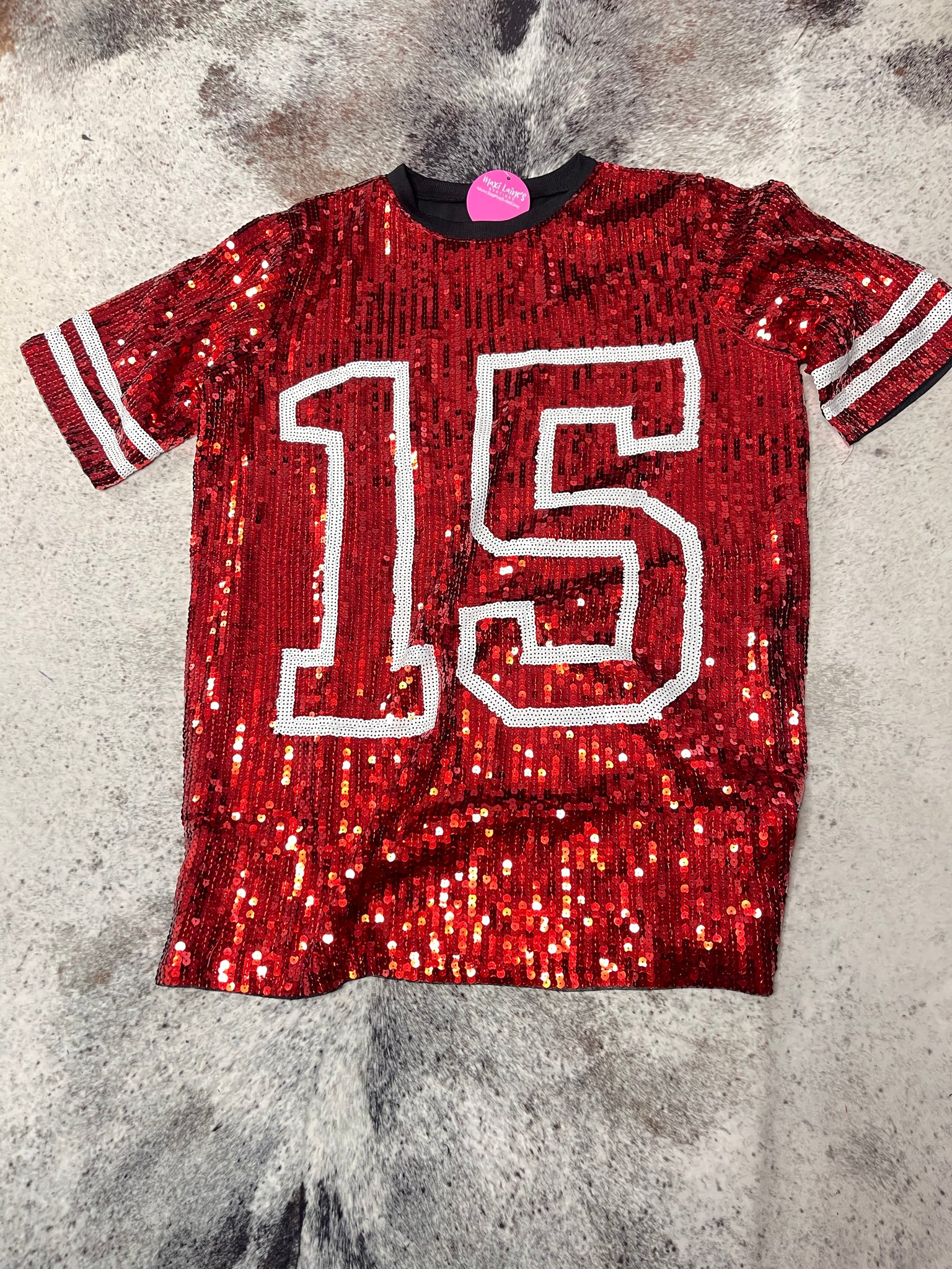 15 Red Sequin Jersey TShirt Dress – Nova Lee Boutique