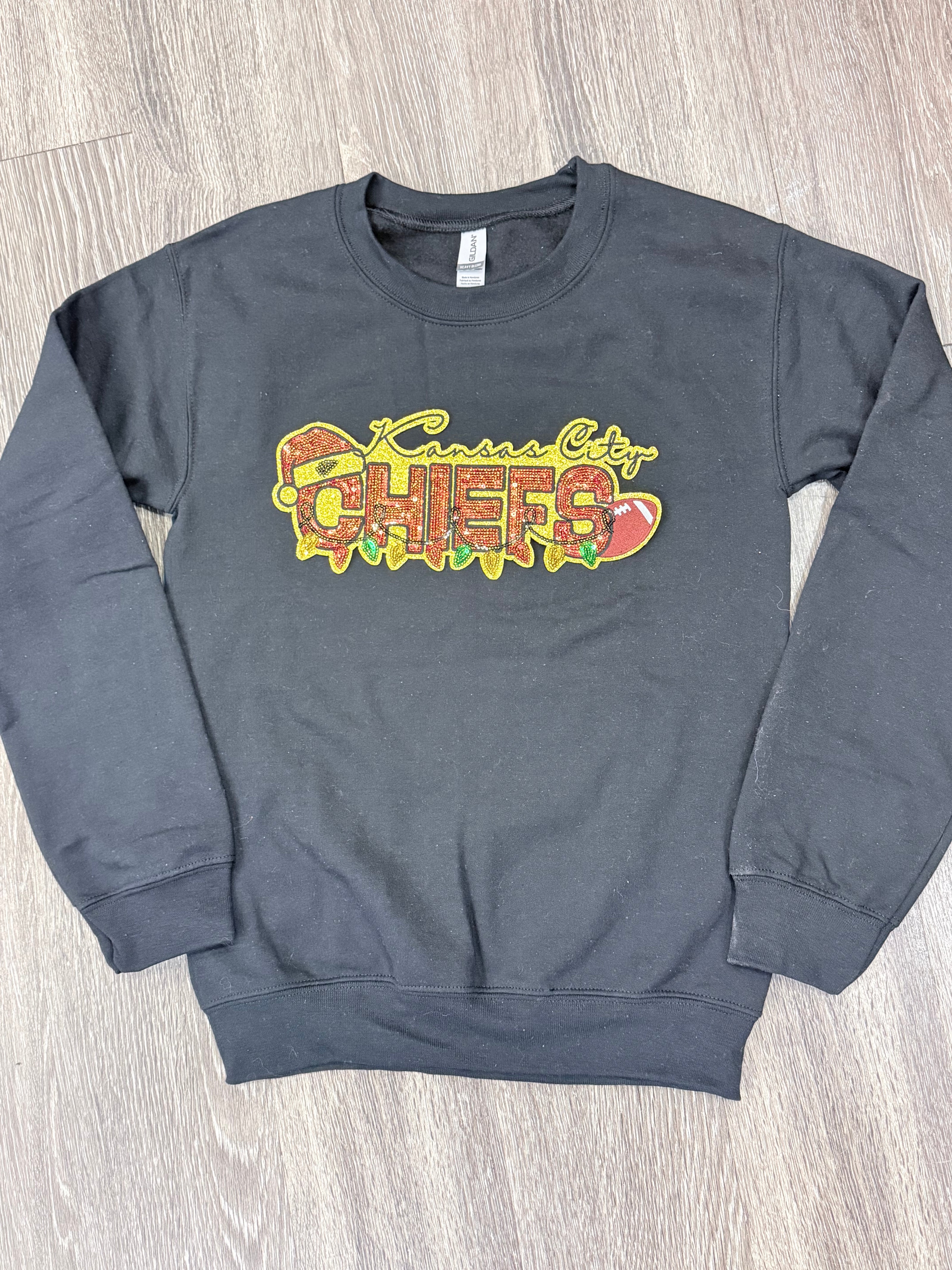 Sequin Holiday Chiefs w/Lights Sweatshirt