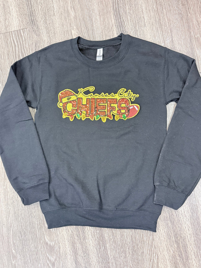 Sequin Holiday Chiefs w/Lights Sweatshirt