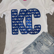 KC Heart Royals V-Neck Tee