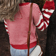 Red and White Striped Sweater
