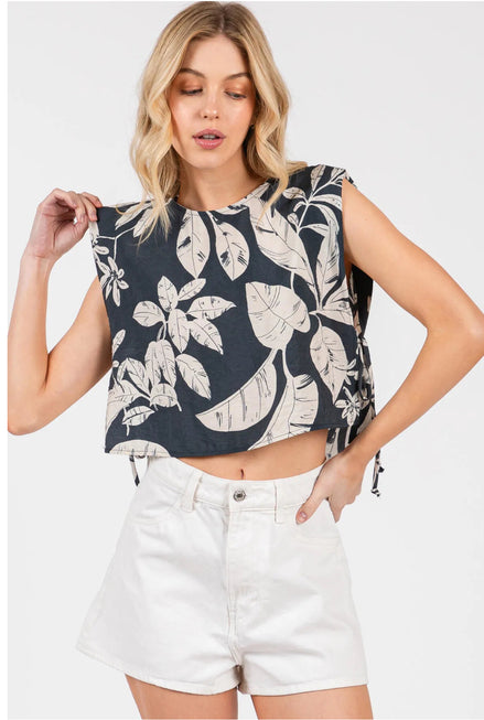 Round Neck Drop Shoulder Top