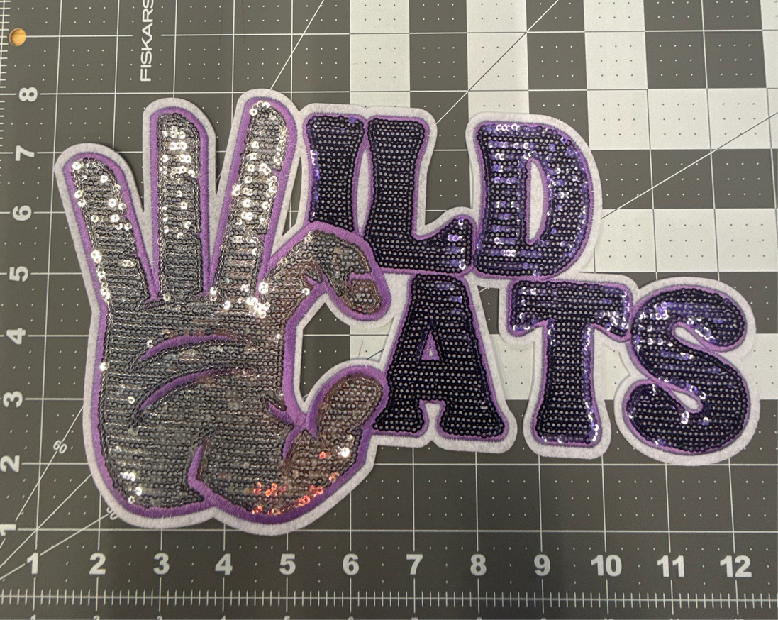 Wildcats Sequin X-Large Patch