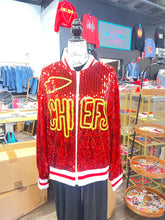 Load image into Gallery viewer, CHIEFS Sequin Bomber Jacket
