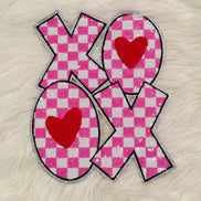 XOXO Checkered Chenille X-Large Patch (Valentine’s Collection)