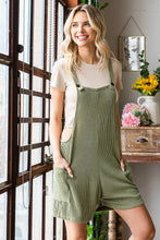 Load image into Gallery viewer, Ribbed Shorts Jumpsuit with Large Front Pockets

