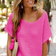 Knit Short Sleeve Sweater