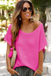 Knit Short Sleeve Sweater