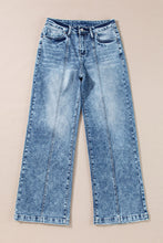 Load image into Gallery viewer, Seamed High Waisted Wide Leg Jeans
