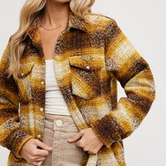 Button Down Flannel Shacket