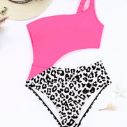 Asymmetric Leopard Swimsuit
