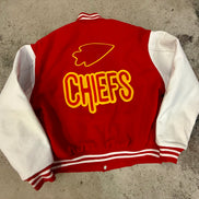Kansas City Chiefs Leather Sleeved Varsity Jacket (Style 2)