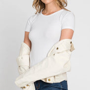 Button Up Cropped Jacket