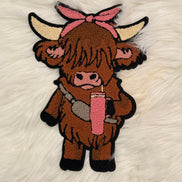 Highland Cow Chenille X-Large Patch (Valentine’s Collection)