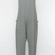 Terry Cloth jumpsuit with front patch pockets