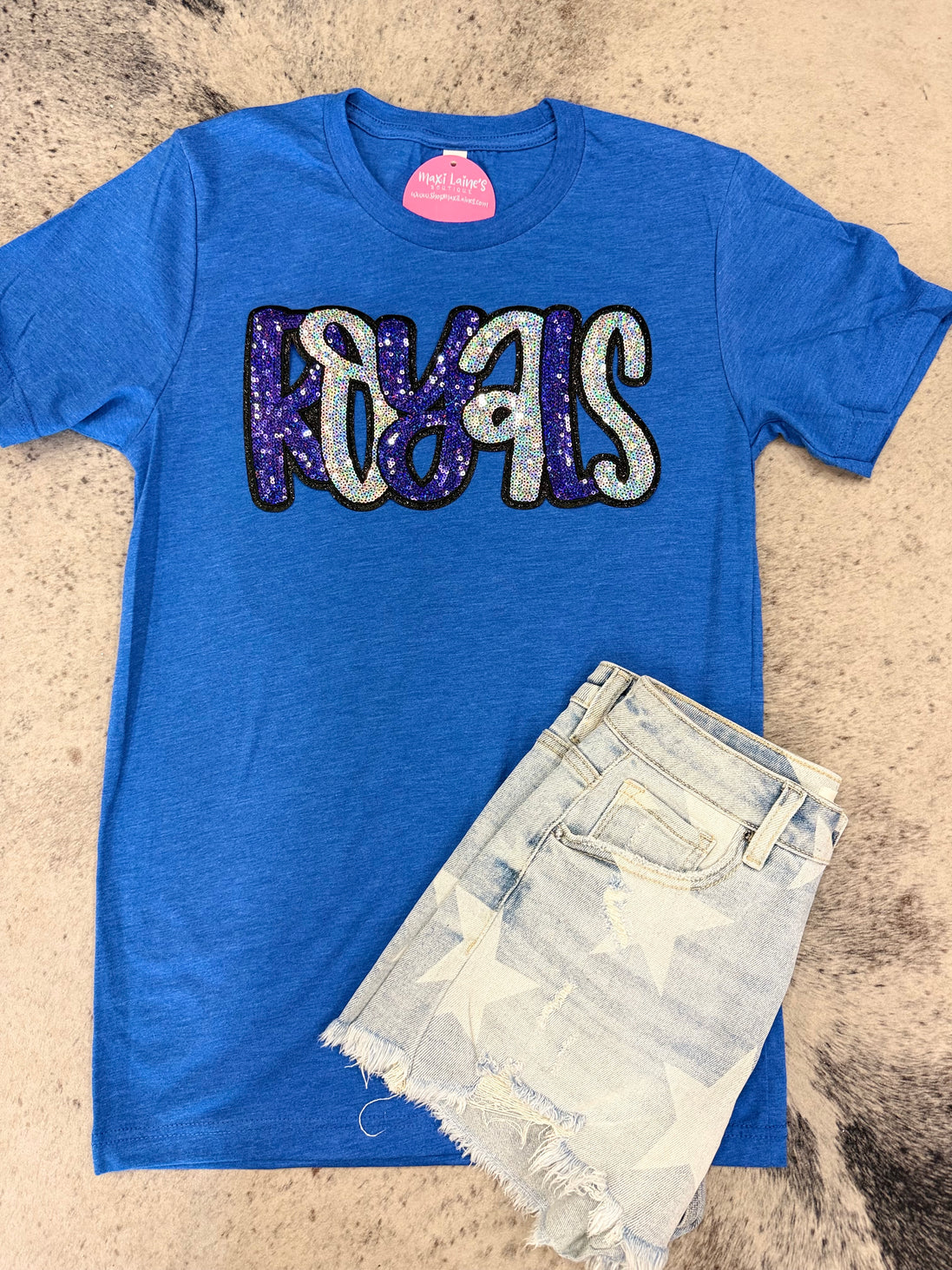 Royals Tee w/Sequin Patch