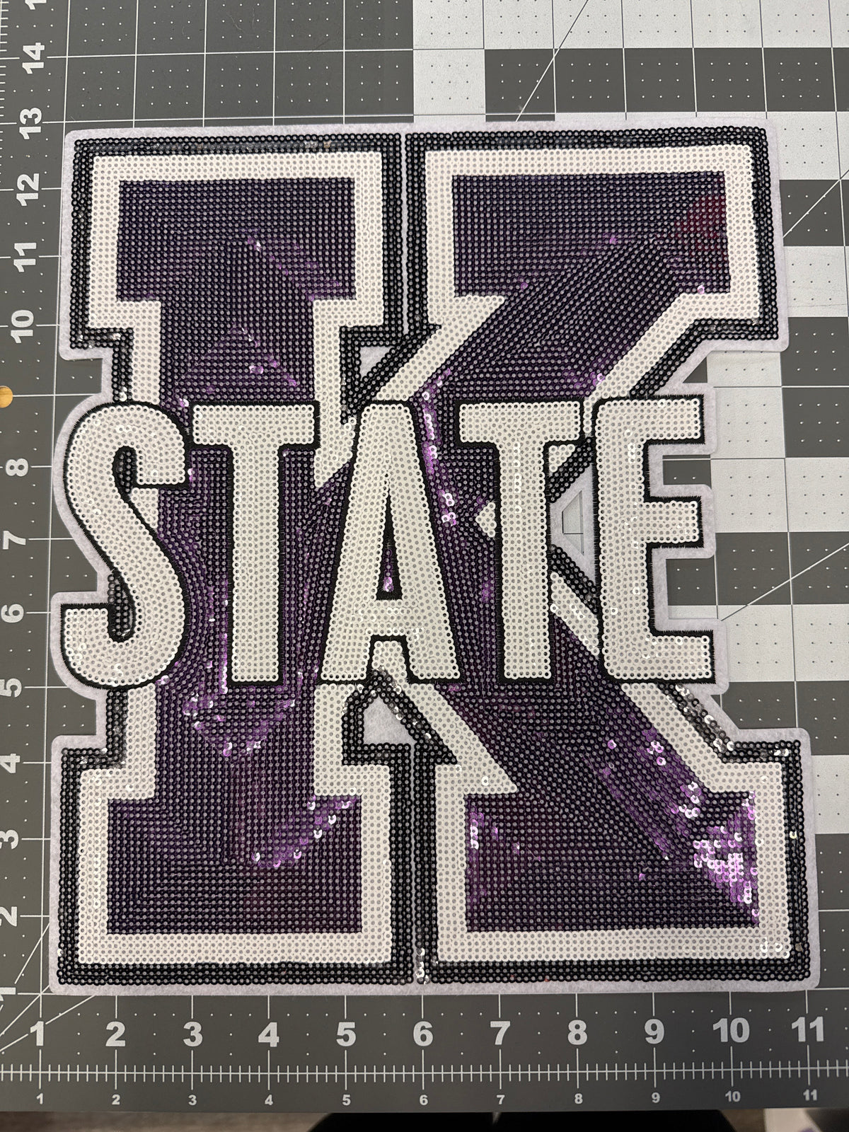 Kansas  State Sequin X-Large Patch