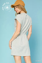 Load image into Gallery viewer, Luxeknit Mini Dress w/Drawstring Tie (Heather Grey)
