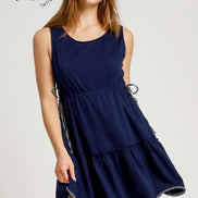 Tiered Mini Dress with Side Ties