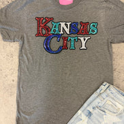 Kansas City Royals Chiefs Sporting Current Combo Tee w/Sequin Patch